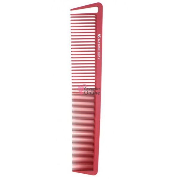 Pieptene pentru coafor antistatic Rosu 8917